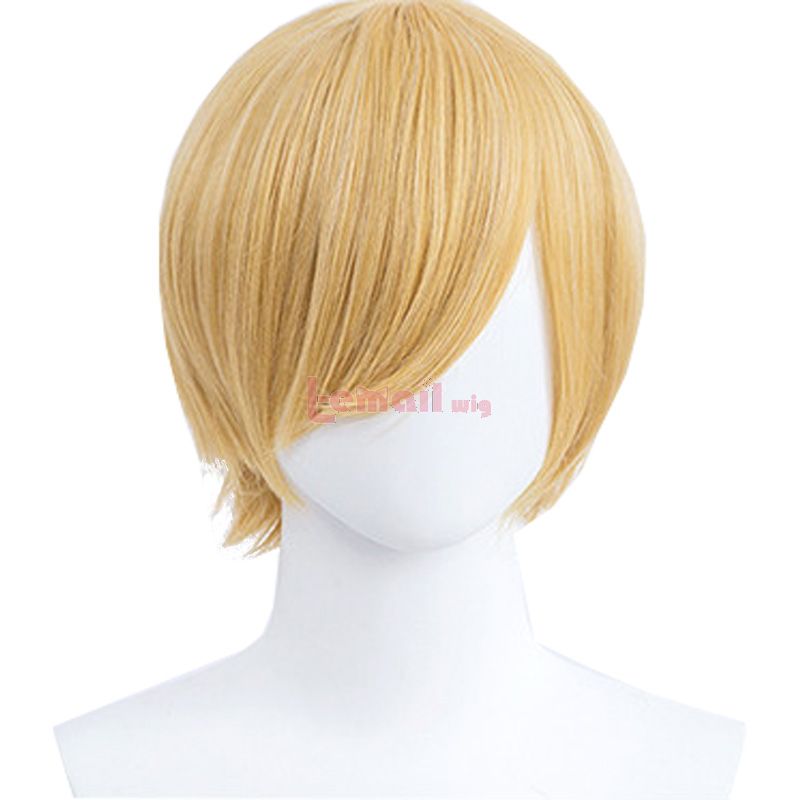 30cm Short Straight Blonde General Anime Cosplay Wigs