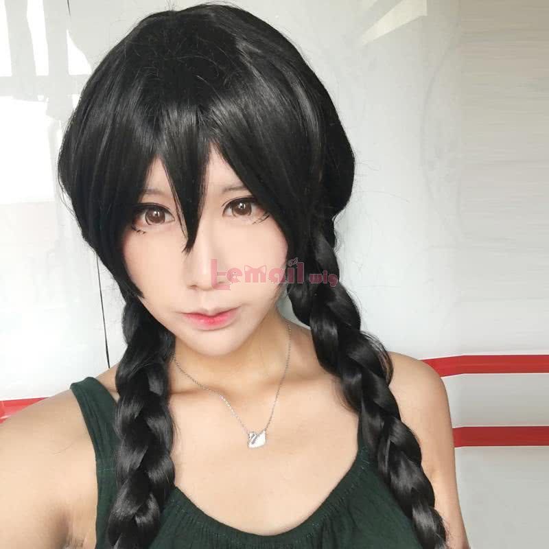 Anime Danganronpa Touko Fukawa Black Braid Cosplay Wigs