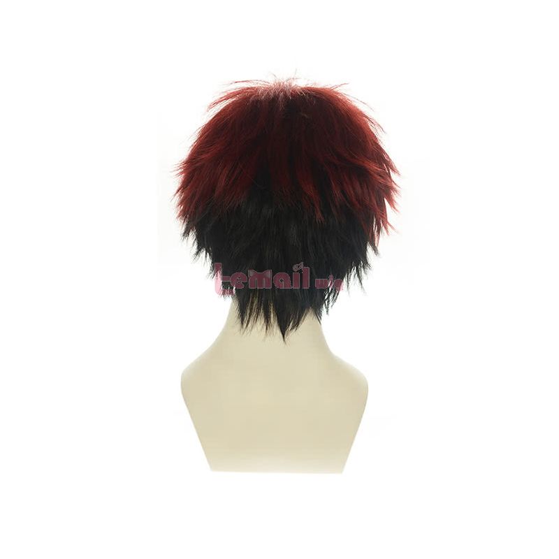 Anime Kuroko's Basketball Kagami Taiga Cosplay Wigs Red Mixed Black Short Straight