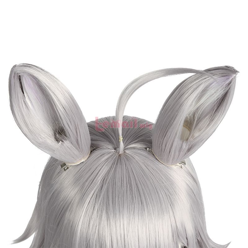 Anime Uma Musume Pretty Derby Oguri Cap Long Grey Ears Cosplay Wigs