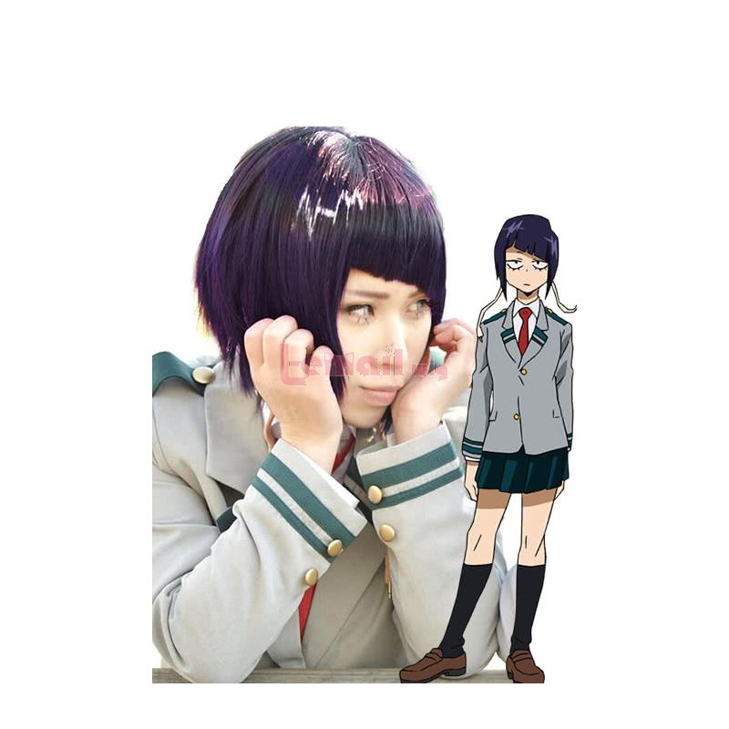 Anime My Hero Academia Kyoka Jiro Purple Short Cosplay Wigs