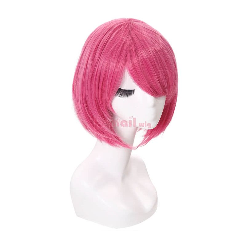 30cm Short Bob Deep Pink Cosplay Wig