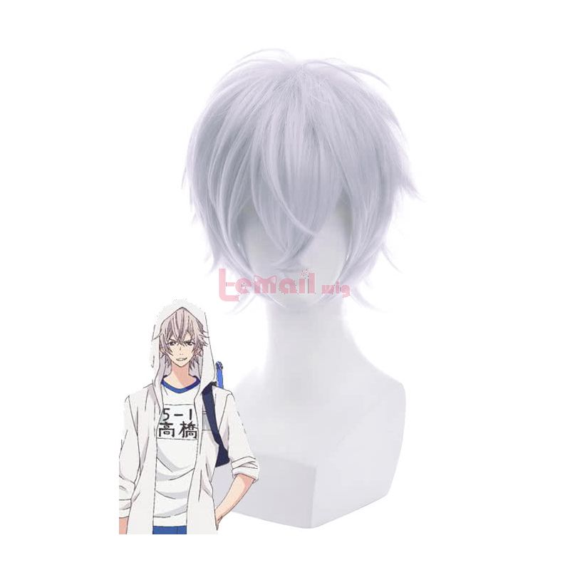 First Love Monster Kanade Takahashi Anime Cosplay Wigs Short Offwhite Hair Wigs