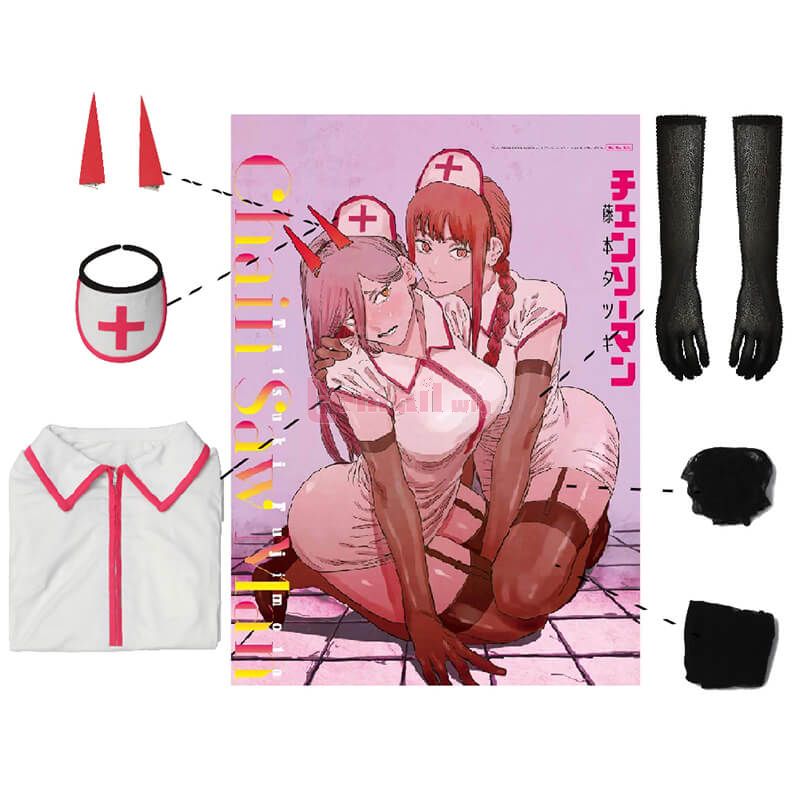 Chainsaw Man Power / Makima Nurse Dress Cosplay Costume