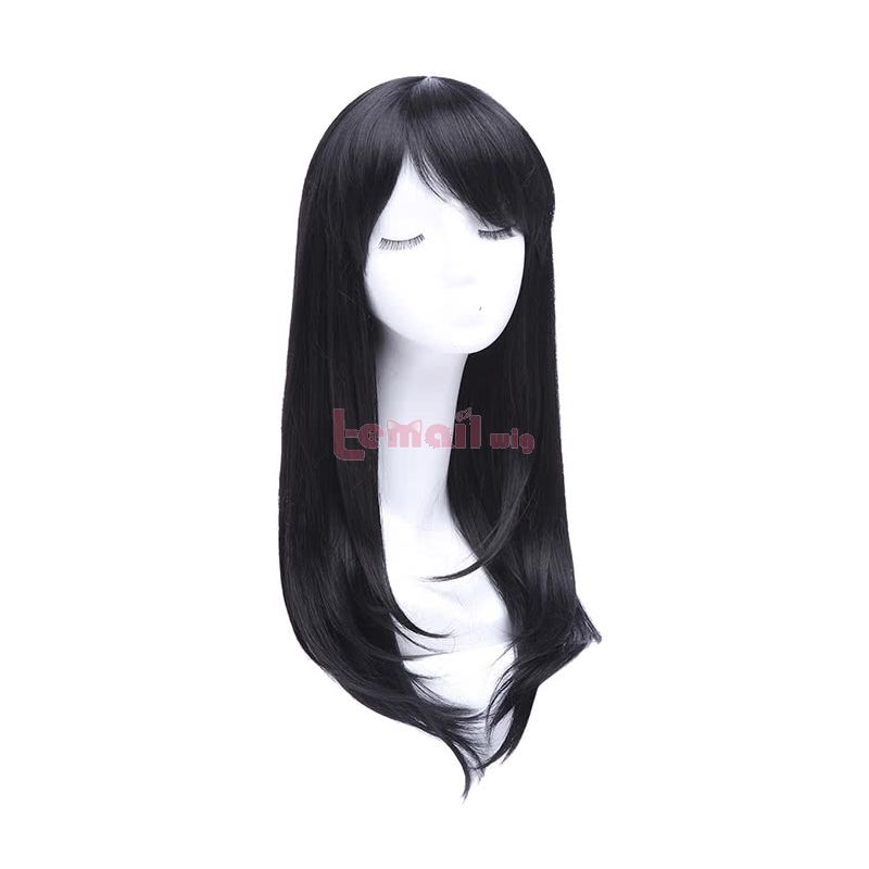 65cm Long Black Anime Straight Cosplay Party Wig CW143Q