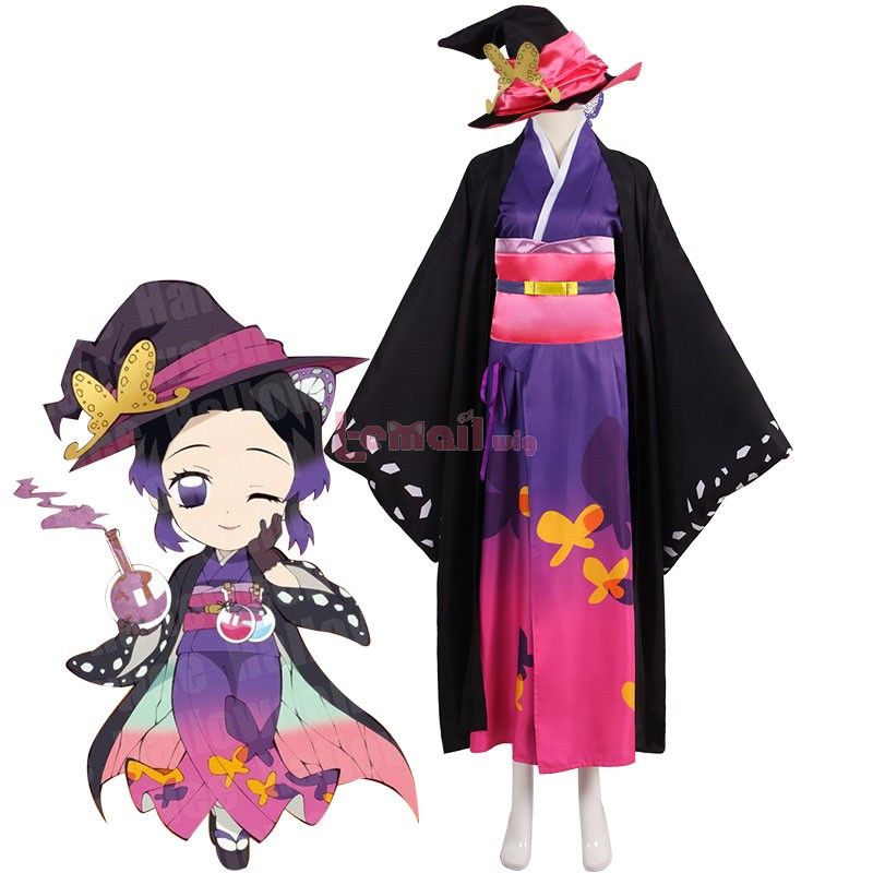 Demon Slayer Kocho Shinobu Halloween Kimono Cosplay Costume