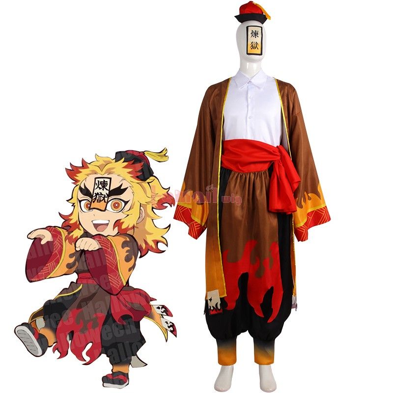 Demon Slayer Rengoku Kyoujurou Male Halloween Cosplay Costume