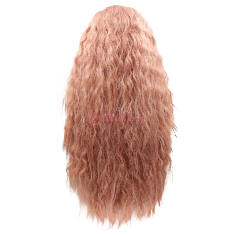 Fashion Long Big Wave Hair Rose Golden Lace Front Wigs Cosplay Wigs
