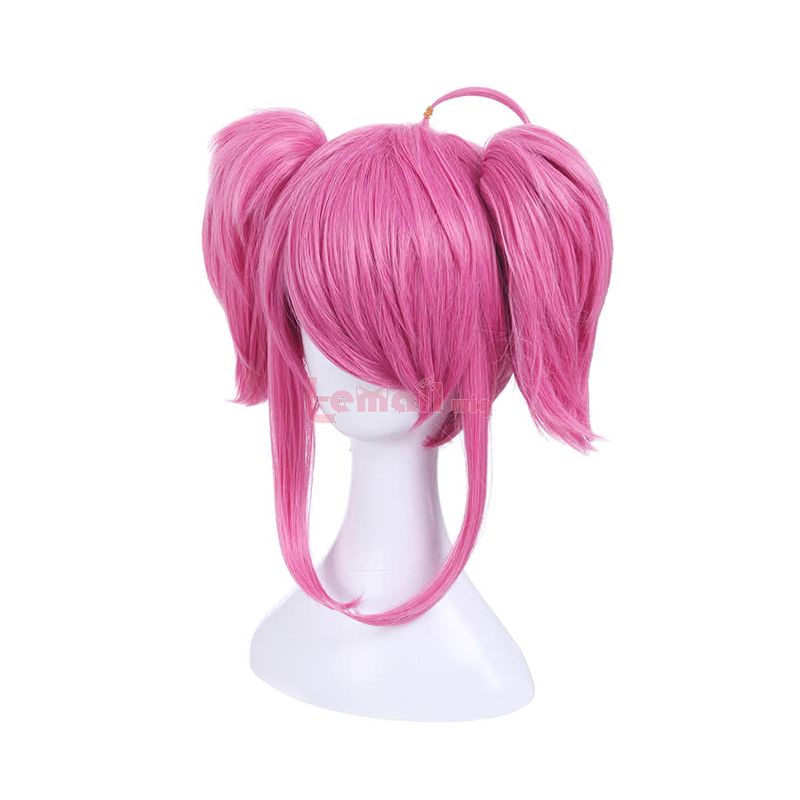 Game League of Legends Champion Lux Pink Ponytail Wigs Medium Long Straight Cosplay Party Wigs