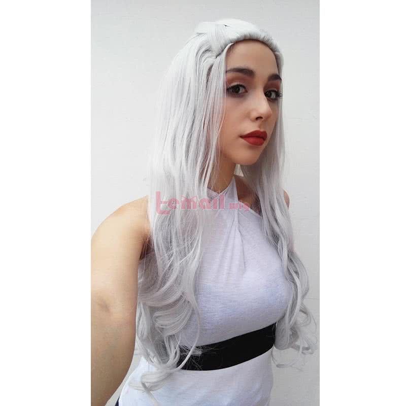 Daenerys Targaryen Silver Curly Cosplay Wigs