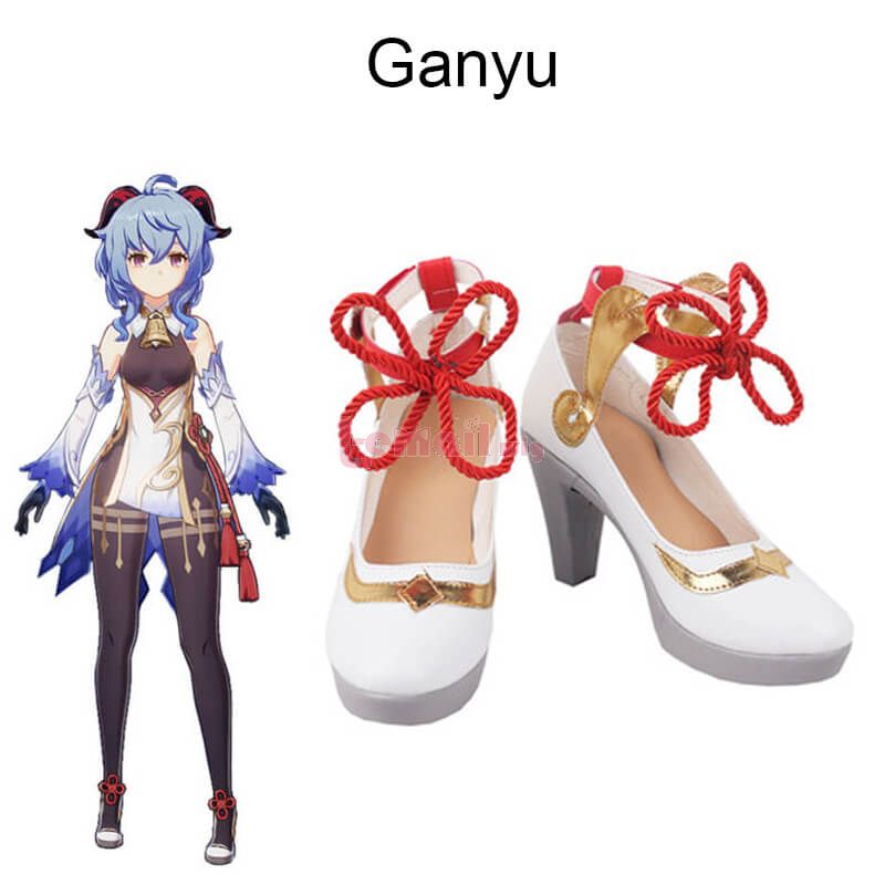 Game Genshin Impact Ganyu Cosplay Shoes