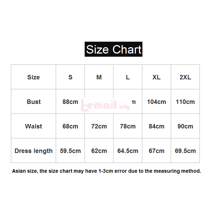 LOL Spirit Blossom Ahri size chart