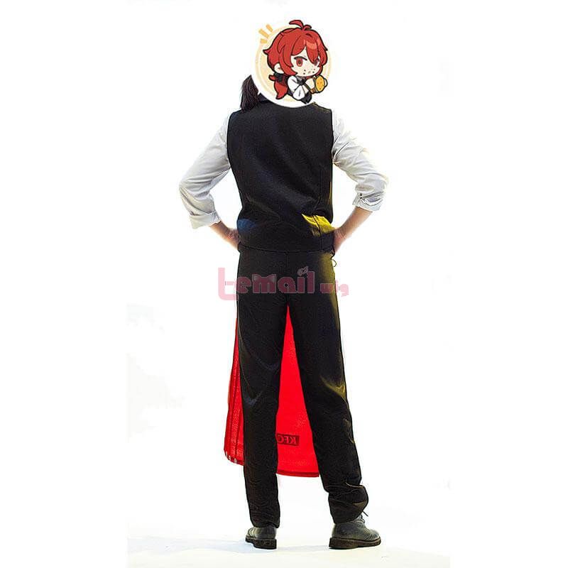 Genshin Impact Diluc KFC Ver Men Cosplay Costume