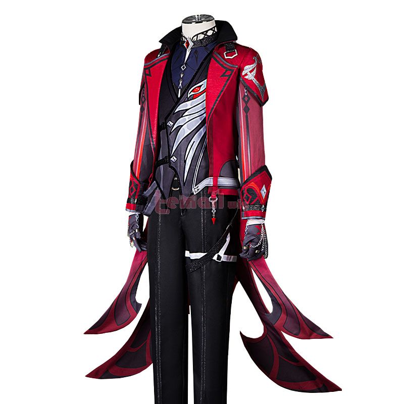 Genshin Impact Diluc Red Dead of Night Cosplay Costume
