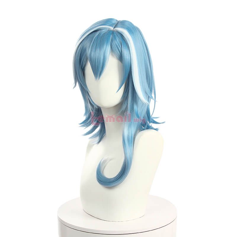 Game Genshin Impact Eula Light Blue Cosplay Wigs
