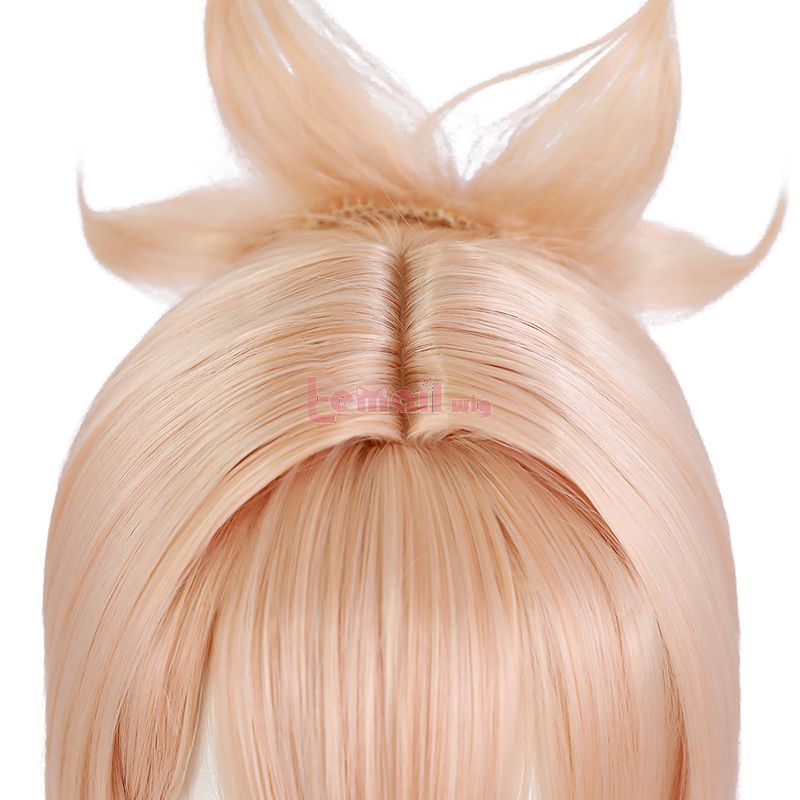 Genshin Impact Yoimiya Long Blonde Ponytail Cosplay Wigs