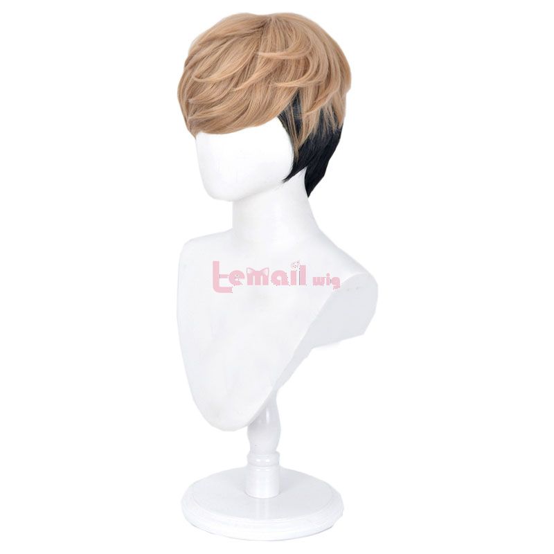 Killing Stalking Oh Sangwoo Blond Mixed Black Cosplay Wigs