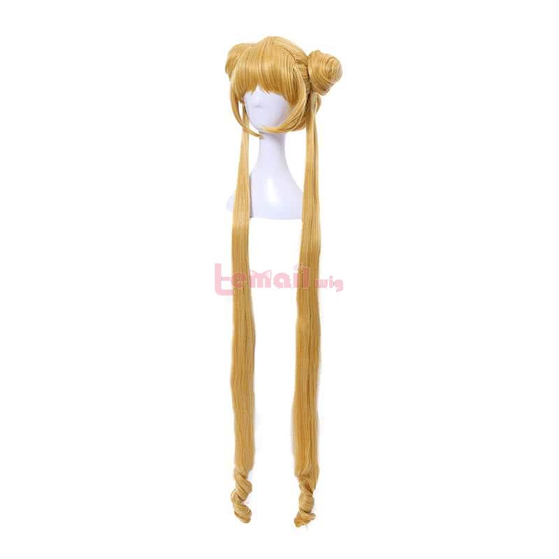Sailor Moon Usagi Tsukino Long Straight Yellow Cosplay Wig