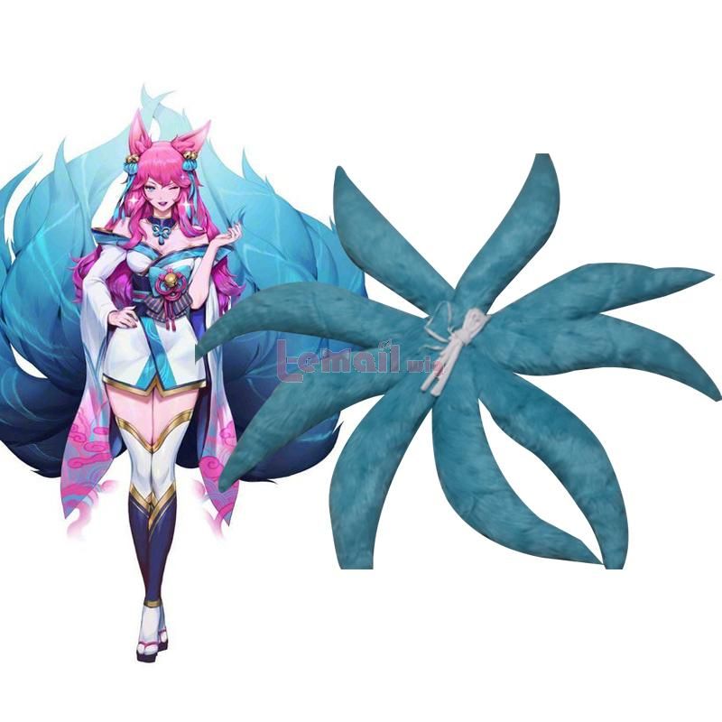 LOL Spirit Blossom Ahri Feather Cosplay Tails