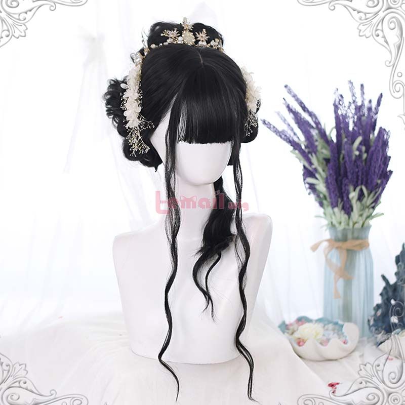 Lolita 65cm Curly Brown Black Trendy Cosplay Wigs