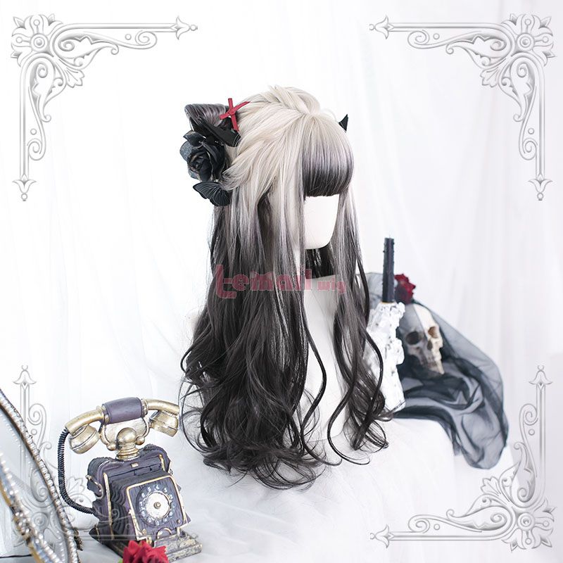 Lolita Black And White Gradient Cosplay Wigs