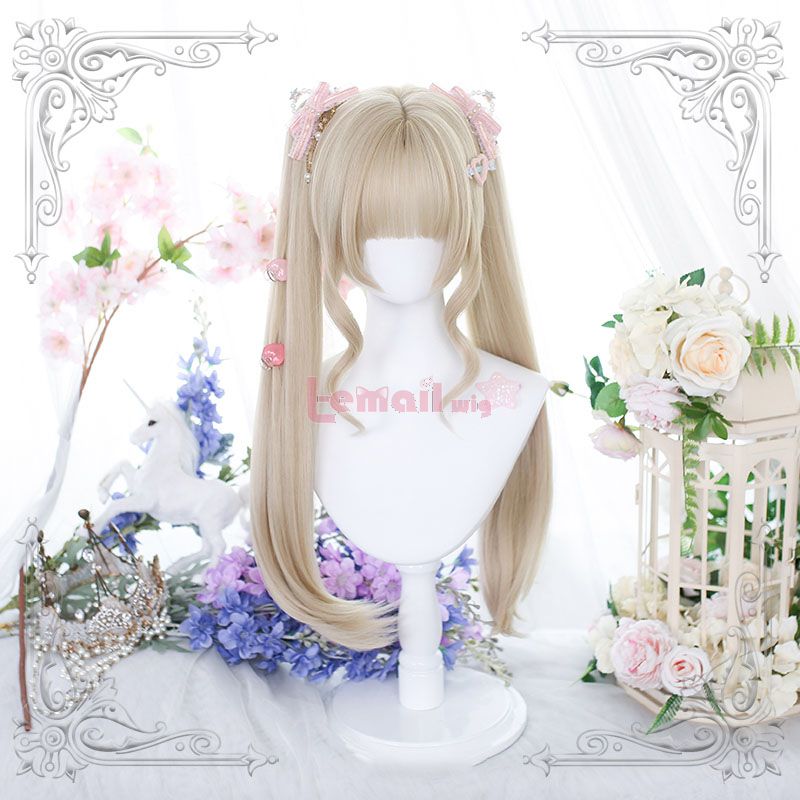 Lolita Blonde Double Tail Cosplay Wigs