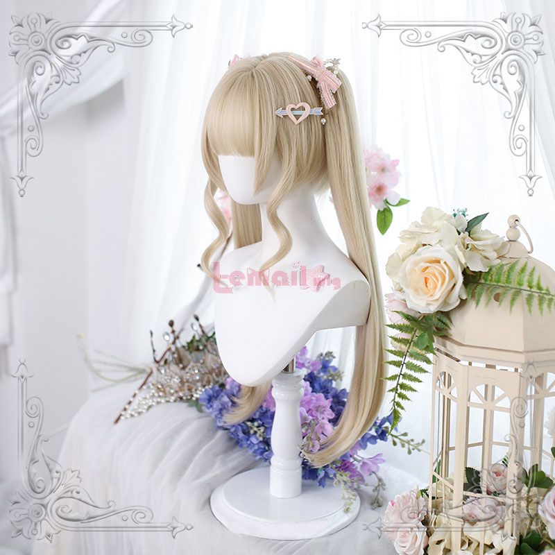 Lolita Blonde Double Tail Cosplay Wigs