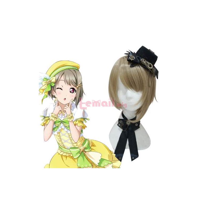 Love Live Perfect Dream Project Nakasu Kasumi Short Brown Cosplay Wigs