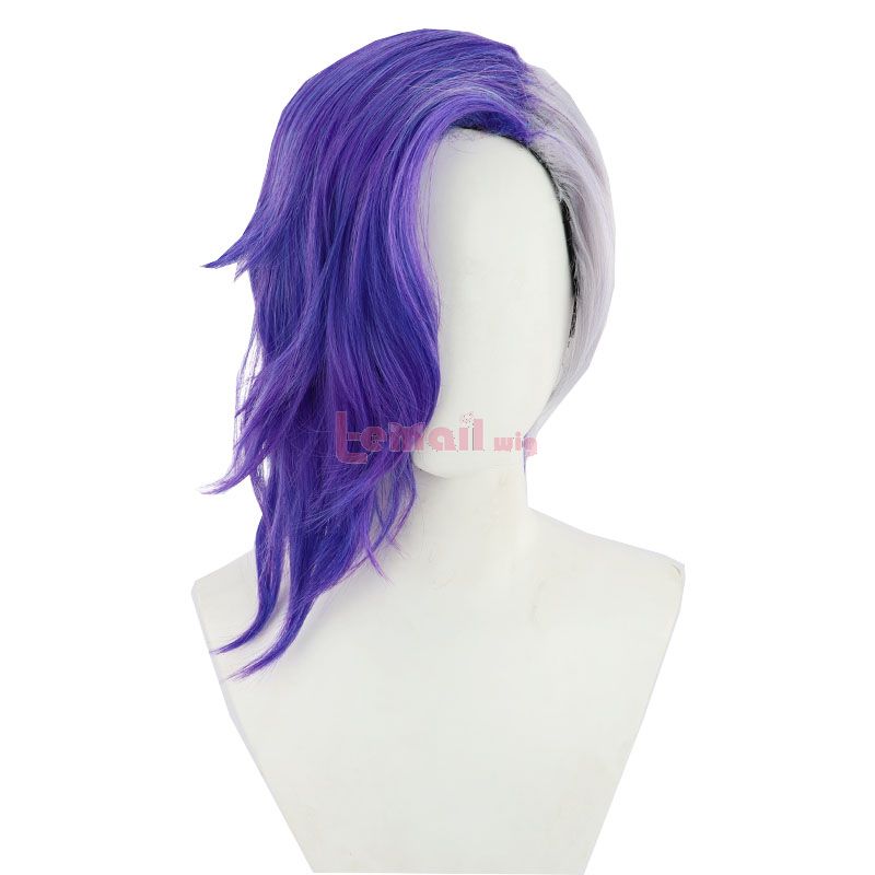 ONE PIECE Page One Grey Mixed Purple Cosplay Wigs