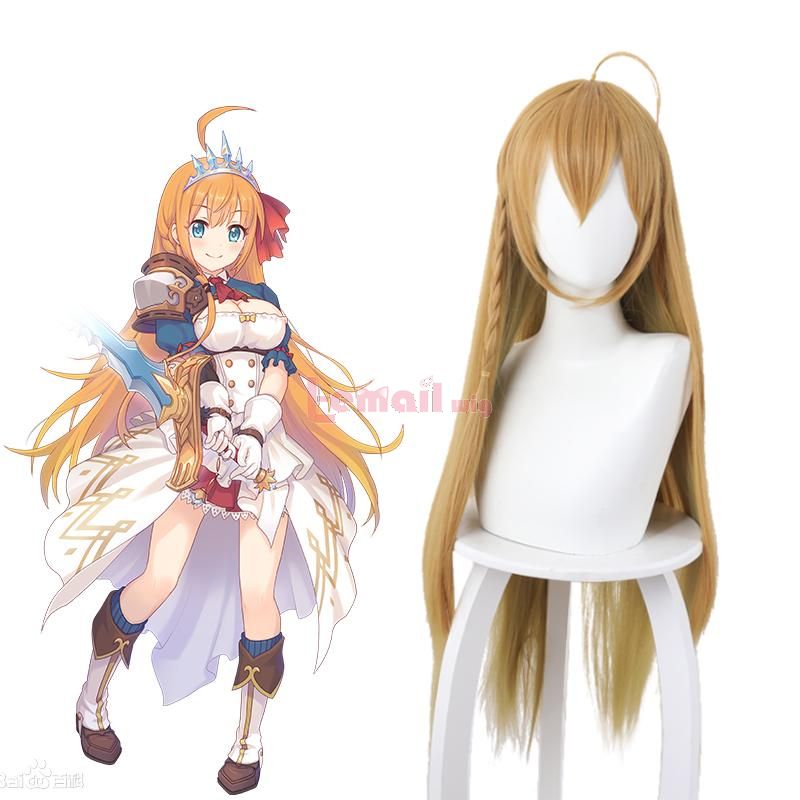 Princess Connect! ReDive Pecorine Long Straight Blonde Cosplay Wigs