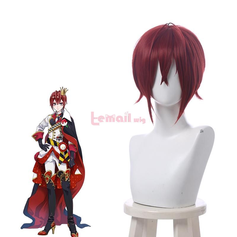 Twisted Wonderland Riddle Short Red Cosplay Wigs