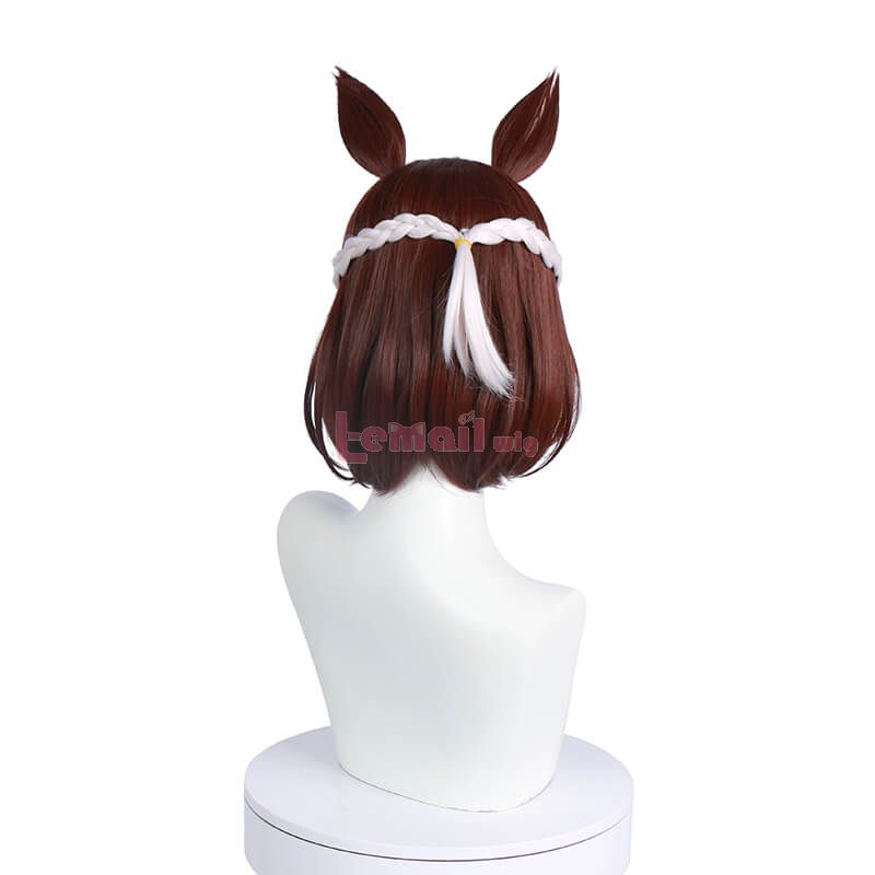 Anime Uma Musume Pretty Derby Special Week Short Straight Brown Cosplay Wigs