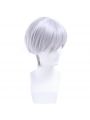 25cm Short Silver Grey Evangelion Cosplay Wigs 
