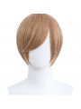 30cm Short Straight Light Blonde Mixed Brown General Anime Cosplay Wigs