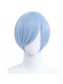 30cm Short Straight Light Blue General Anime Cosplay Wigs
