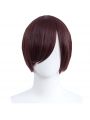 30cm Short Straight Red Mixed Brown General Anime Cosplay Wigs