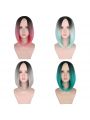 4 Colors 35cm Fashion Women Hair Gradient Color Short Trendy Wigs