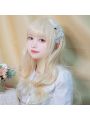 65cm Lolita Medium Long Blonde Long Curly Princess Wigs For Sale