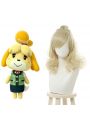 Animal Crossing Isabella Long Curly Blonde Cosplay Wigs