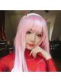 Anime DARLING in the FRANXX Zerotwo 02 Long Pink Straight Cosplay Wigs