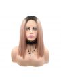 Fashion Long Straight Hair Black Gradient Lace Front Wigs Cosplay Wigs