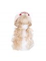 Blonde Chocolate Cosplay Wigs Long Curly Lolita Wigs with Bangs