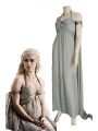 Game Of Thrones Daenerys Targaryen Grey Dress Cosplay Costume 