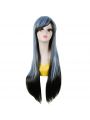 Long Straight Blue Black Wigs Cosplay