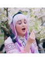 Miss Kobayashi's Dragon Maid Kanna Kobayashi Synthetic Long Purple Anime Cosplay Wigs 