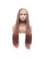 Fashion Long Straight Hair Pink Lace Front Cosplay Wigs