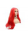 Fashion Long Straight Hair Red Lace Front Wigs Cosplay Wigs