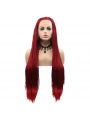 Fashion Long Straight Hair Red Lace Front Cosplay Wigs