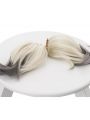 35cm Short Ponytail Ivory Gradient Grey Arknights Ifrit Cosplay Wigs